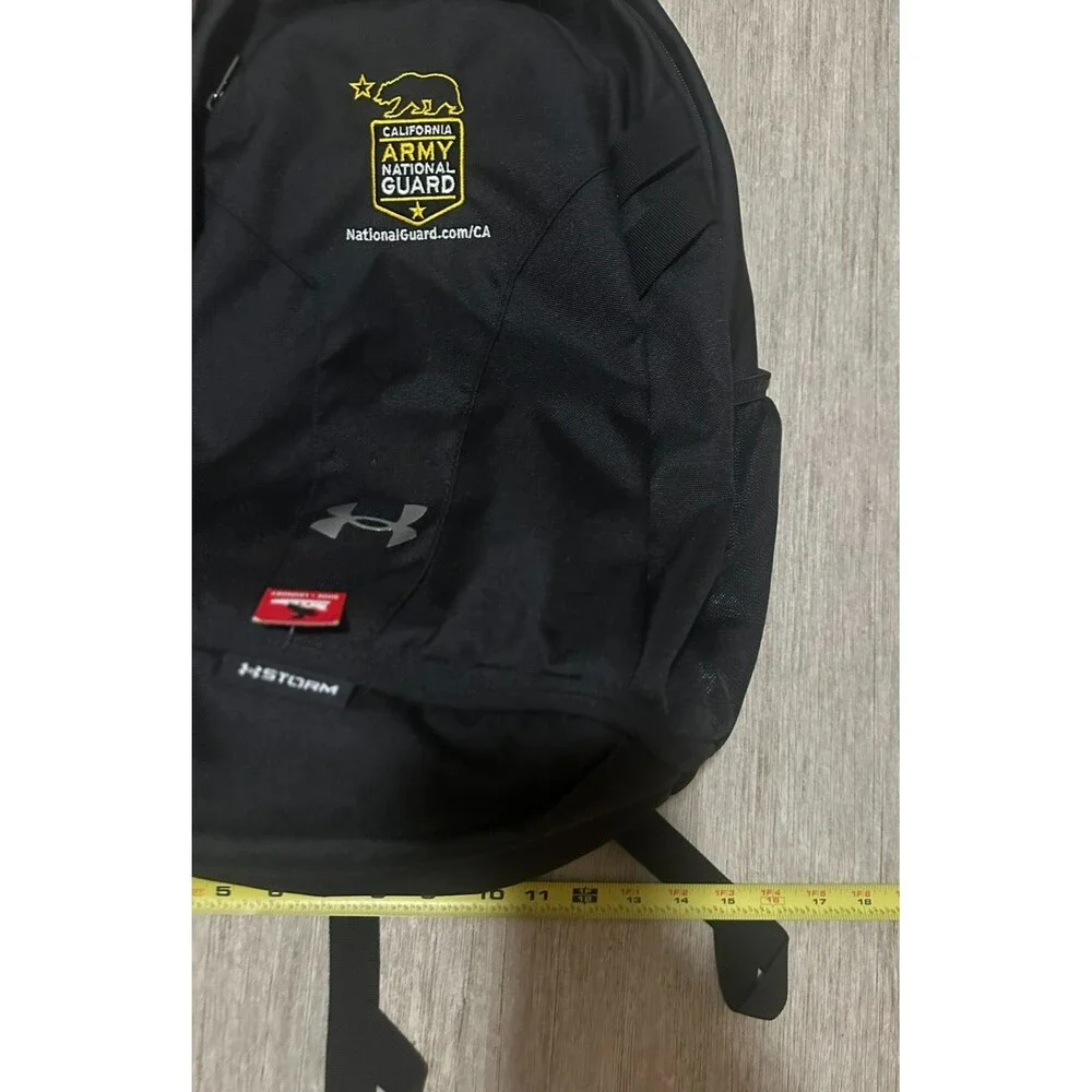 California Army National Guard Under Armour Hustle 5.0 Team Black Backpack NWT
